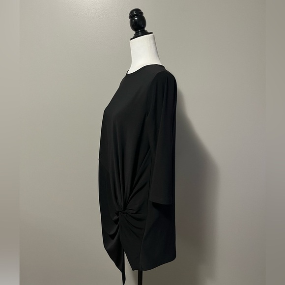 Sympli Side Twist Tunic Black 3/4 Sleeve - Picture 10 of 13